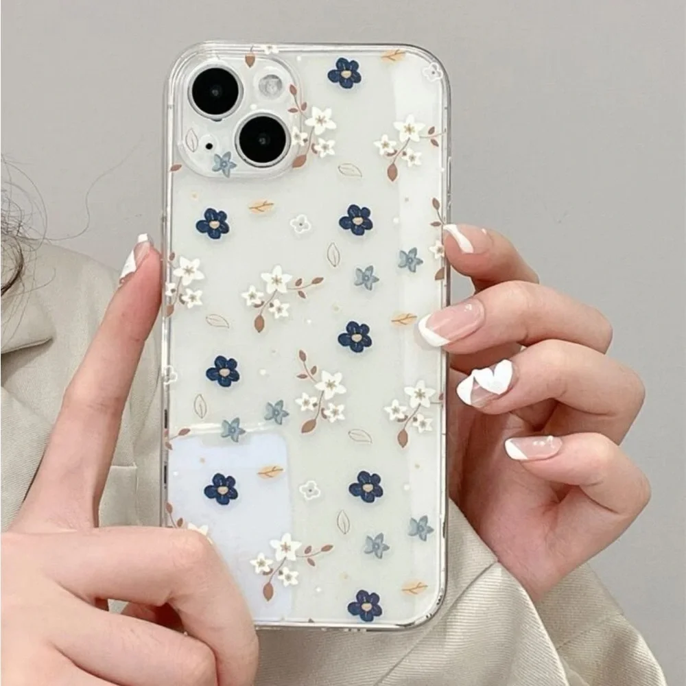⚠️Clearance iPhone 15/Pro/Pro Max Floral Clear Phone Case - Picture 1 of 4
